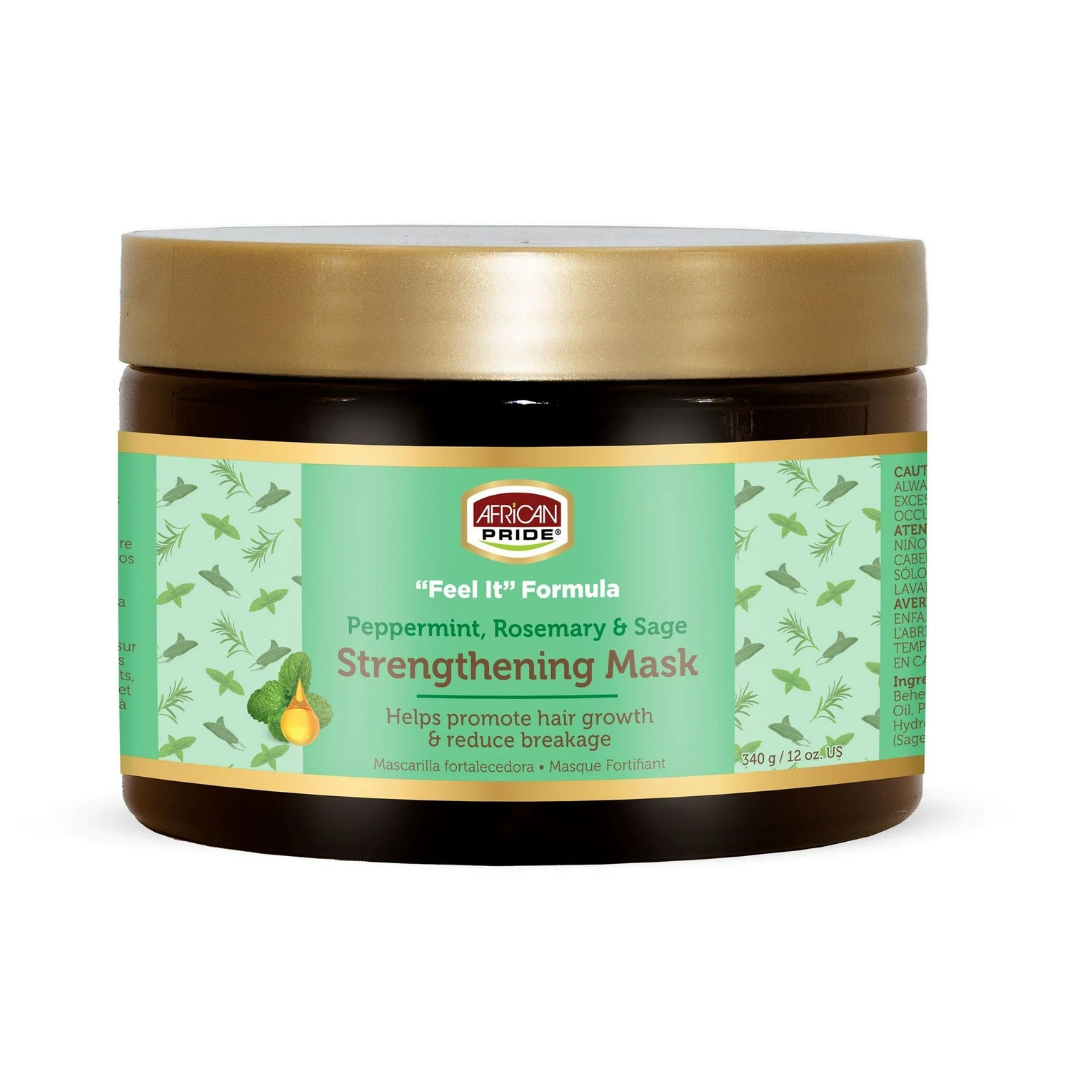 African Pride Peppermint Rosemary & Sage Mask 12 oz