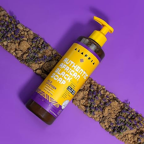 Alaffia African Black Soap Wild Lavender 16oz