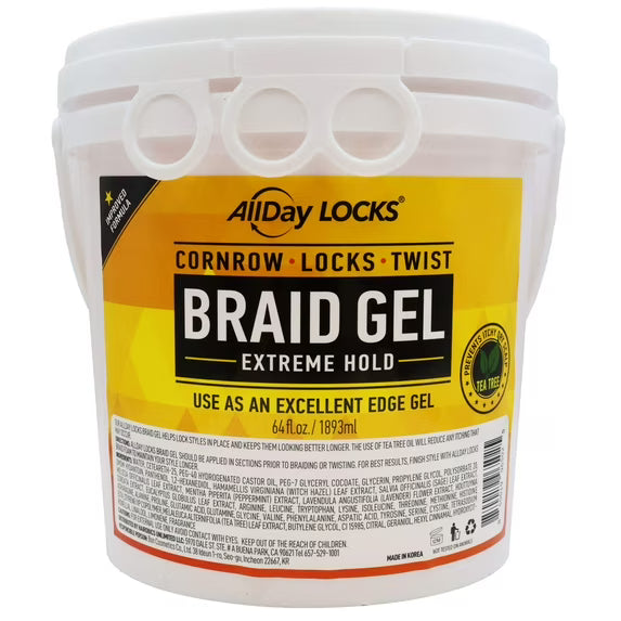 All day lock braiding gel 64oz 3 pieces