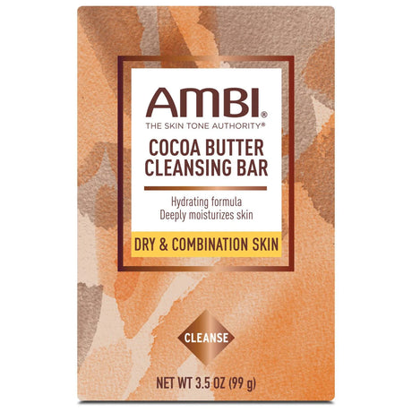 Ambi Cocoa Butter Cleansing Soap 3.5oz, Ambi cocoa butter soap, moisturizing cleansing soap, hydrating skin soap, Ambi soap for dry skin, cocoa butter skin care soap, softening soap for smooth skin, Ambi moisturizing soap, soap for healthy glowing skin, nourishing cocoa butter soap, daily use cleansing soap, gentle skin soap, Ambi 3.5oz cocoa butter soap, soap for rough dry skin, natural skin care soap, hydrating body soap