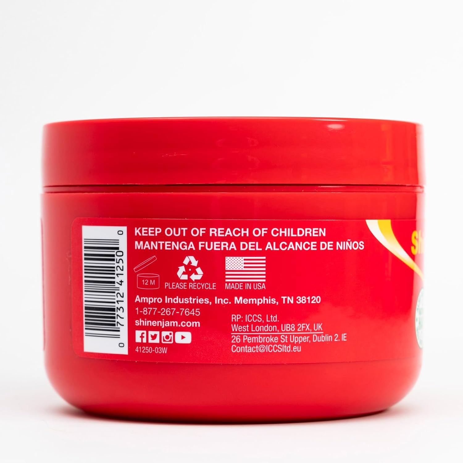 Ampro Shine-N-Jam Magic Fingers For Braiders 16Oz Extra Hold & Conditioning Styling Gel-1