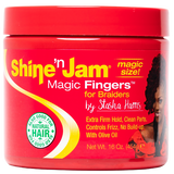 Ampro Shine-N-Jam Magic Fingers For Braiders 16Oz Extra Hold & Conditioning Styling Gel