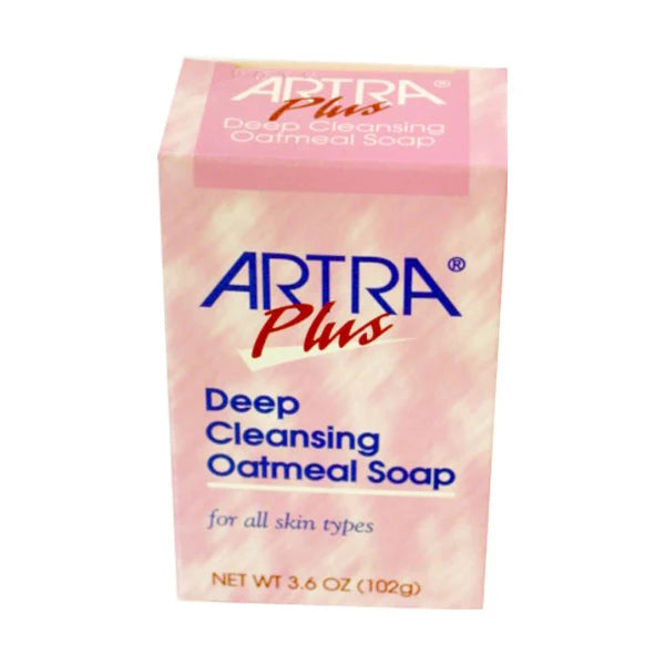 Artra Plus Deep Cleansing Soap 3.6oz, Artra Plus soap bar, deep cleansing soap, moisturizing cleansing soap, Artra Plus skin care soap, soap for oily skin, soap for acne-prone skin, gentle cleansing soap, natural skin soap, Artra Plus deep clean soap, soap for healthy skin, antibacterial cleansing soap, soap bar for daily use, Artra Plus 3.6oz soap, cleansing soap for face and body, soap for sensitive skin, hydrating cleansing soap