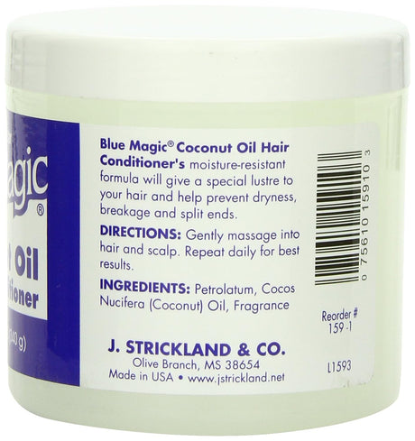 BLUE MAGIC COCOUNT OIL HAIR CONDITIONER - 12OZ