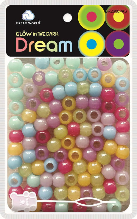 Dream World Hair Beads Luminous Pastel Assorted (BR2800A)