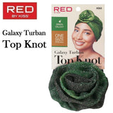 RED BY KISS SPARKLE TOP KNOT TURBAN