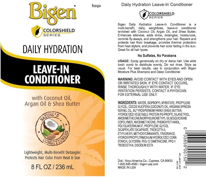 Bigen Colorshield Daily Hydration Leave-In Conditioner 8 fl oz-2