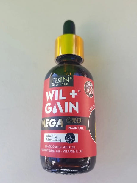 Wil Gain Hair Oil 2X Strength Cumin + Pumpkin 2oz Herbal Natural Growth Treatment