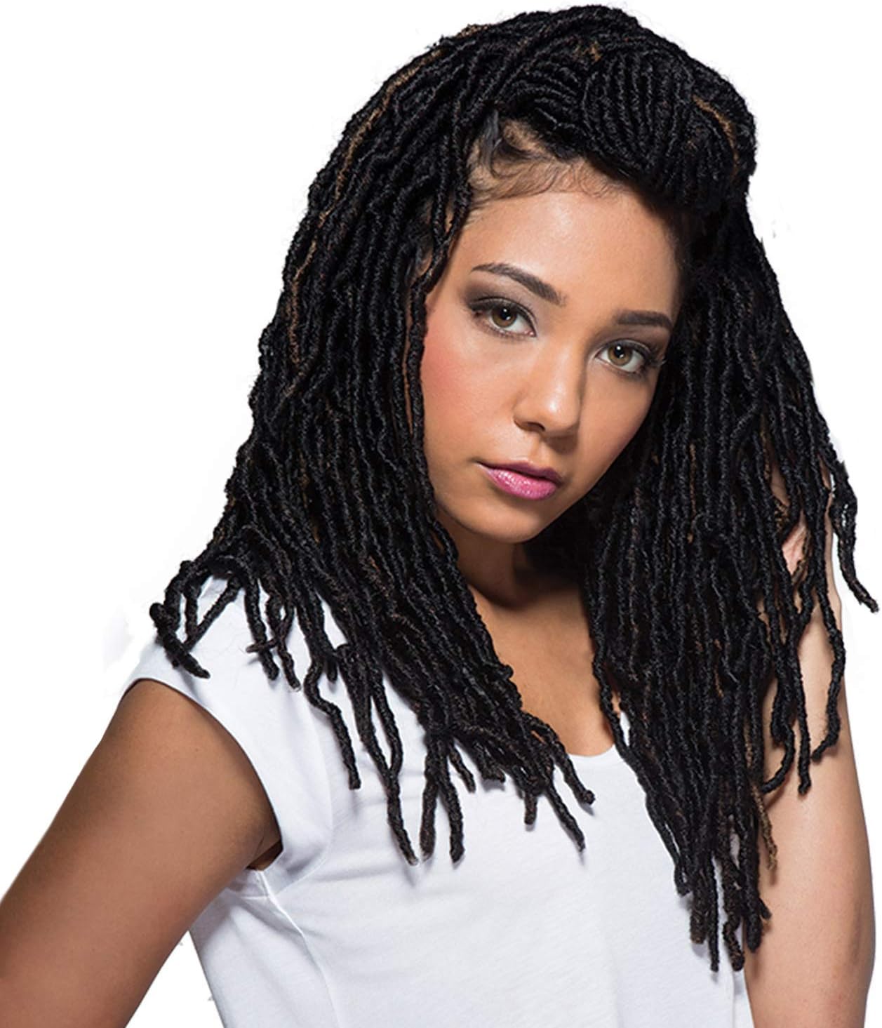 Bobbi Boss MLF 618 Nu Locs 24" Synthetic Lace Front Wig Natural Looking Protective Style