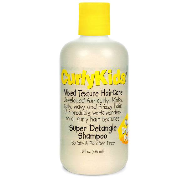 CurlyKids Super Detangle Shampoo for Curly Kinky Coily & Mixed-Texture Hair 8Oz