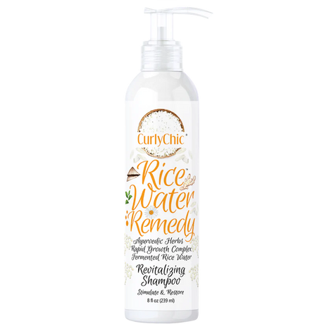Curly Chic Rice Water Remedy Shampoo 8oz, Curly Chic revitalizing shampoo, rice water hair shampoo, moisturizing shampoo for curls, shampoo for dry hair, Curly Chic 8oz hair care, hydrating hair shampoo, strengthening rice water shampoo, shampoo for natural hair, curl defining shampoo, nourishing hair treatment shampoo, daily use hair shampoo, shampoo for damaged hair, softening hair cleanser, Curly Chic hair repair shampoo, revitalizing shampoo for frizz