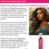 Difeel Rice Water Leave-In Conditioning Spray 8oz, rice water leave-in spray, Difeel leave-in hair conditioner, moisturizing leave-in treatment, detangling leave-in spray, hair growth leave-in conditioner, hydrating hair spray, Difeel 8oz leave-in conditioner, curl enhancing leave-in spray, nourishing hair treatment, softening leave-in conditioner, frizz control leave-in spray, daily use hair leave-in, conditioner for natural hair, lightweight leave-in spray, strengthening leave-in conditioner