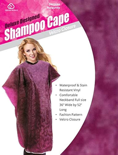 Dream Deluxe Designed Shampoo Cape, deluxe shampoo cape, hair cutting cape, professional salon cape, waterproof hair cape, salon styling cape, protective hair cape, barber hair cape, hairdressing cape for adults, deluxe hair cape, cape for wet hair, salon hair care cape, hair treatment protective cape, hair styling cape for salons, deluxe salon hair cape, shampoo cape for home use