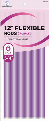 Dream World 12-inch flexible rods, heat-free curling rods, reusable hair curlers, long hair curlers, bouncy curls rods, salon hair styling tools, home hair curlers, flexible curling rods, overnight curl rods, hair curling tools, all hair type curlers, lightweight flexi rods, hair styling curl rods, professional curling rods, easy-to-use hair curlers