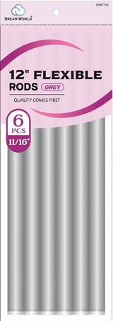 Dream World 12-inch flexible rods, heat-free curling rods, reusable hair curlers, long hair curlers, bouncy curls rods, salon hair styling tools, home hair curlers, flexible curling rods, overnight curl rods, hair curling tools, all hair type curlers, lightweight flexi rods, hair styling curl rods, professional curling rods, easy-to-use hair curlers