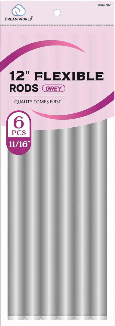 Dream World 12-inch flexible rods, heat-free curling rods, reusable hair curlers, long hair curlers, bouncy curls rods, salon hair styling tools, home hair curlers, flexible curling rods, overnight curl rods, hair curling tools, all hair type curlers, lightweight flexi rods, hair styling curl rods, professional curling rods, easy-to-use hair curlers