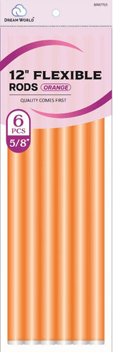 Dream World 12-inch flexible rods, heat-free curling rods, reusable hair curlers, long hair curlers, bouncy curls rods, salon hair styling tools, home hair curlers, flexible curling rods, overnight curl rods, hair curling tools, all hair type curlers, lightweight flexi rods, hair styling curl rods, professional curling rods, easy-to-use hair curlers