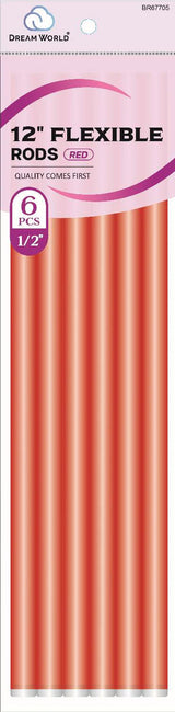 Dream World 12-inch flexible rods, heat-free curling rods, reusable hair curlers, long hair curlers, bouncy curls rods, salon hair styling tools, home hair curlers, flexible curling rods, overnight curl rods, hair curling tools, all hair type curlers, lightweight flexi rods, hair styling curl rods, professional curling rods, easy-to-use hair curlers