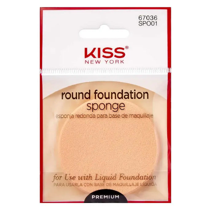 KISS New York Round Foundation Sponge For Use With Liquid Foundation
