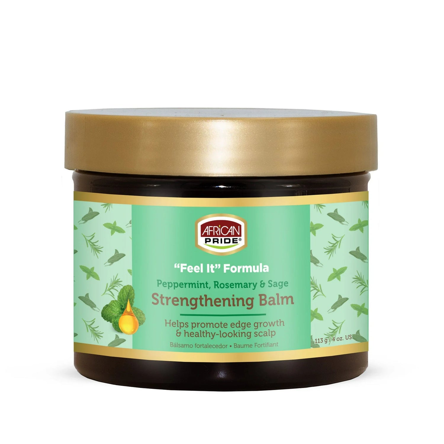 African Pride Peppermint Rosemary & Sage Balm 4 oz