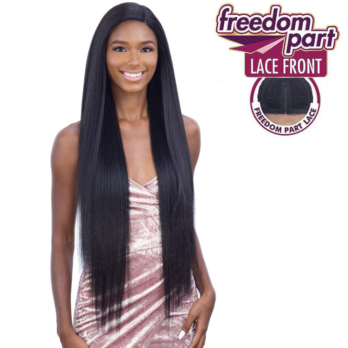 Freedom Part Lace Front Wig Number 204 Natural Looking Glueless Synthetic Style-1