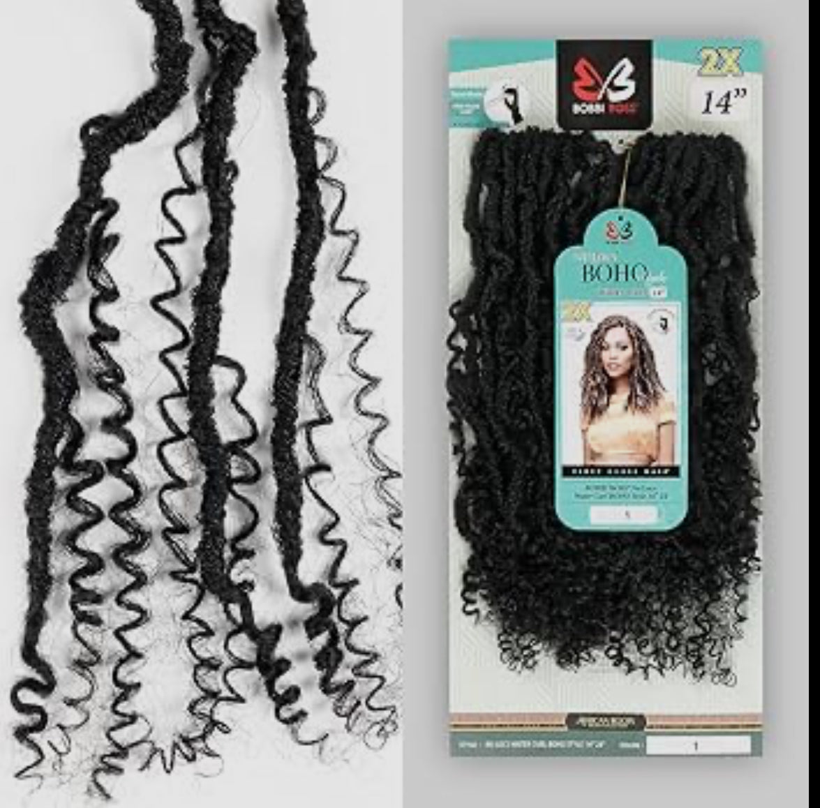 Bobbi Boss Nu Locs Boho Water Curl Pre-Looped Crochet Hair