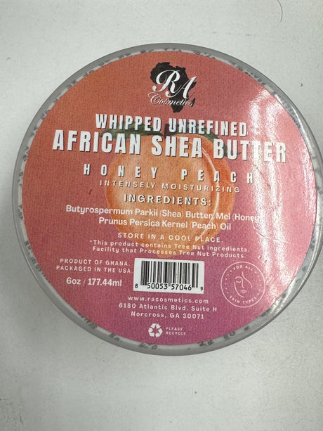 RA Cosmetics Hydrating Shea Butter with Honey Peach 6 Oz