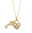 Joy Forever Double Heart Pavé Necklace