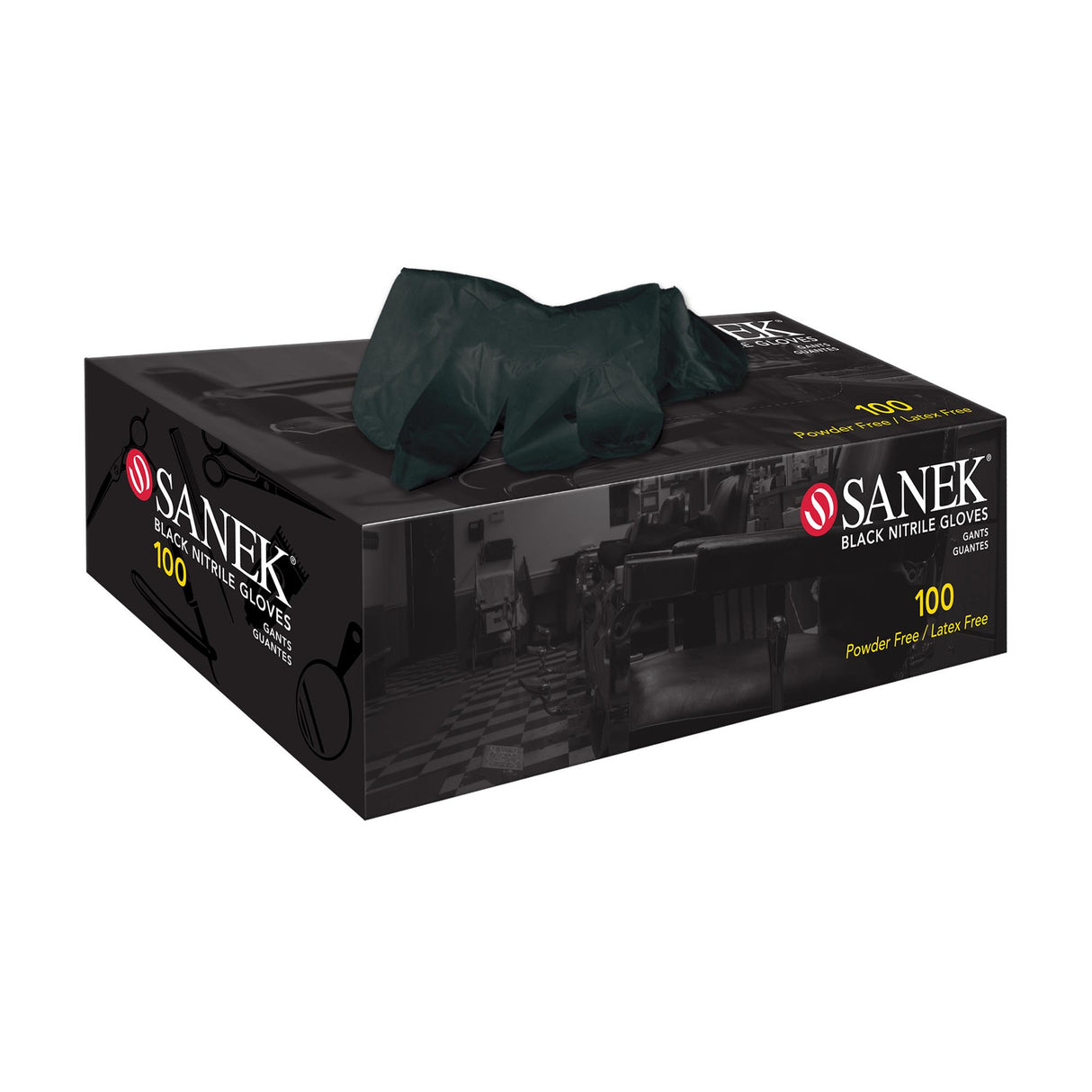 GRAHAM SANEK BLACK NITRILE GLOVE 100 LARGE-1