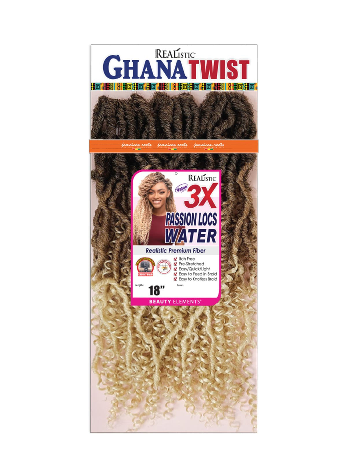 Ghana Twist Passion Locs Water 18″ Soft, Lightweight, Natural-Looking Protective Braiding Style-2