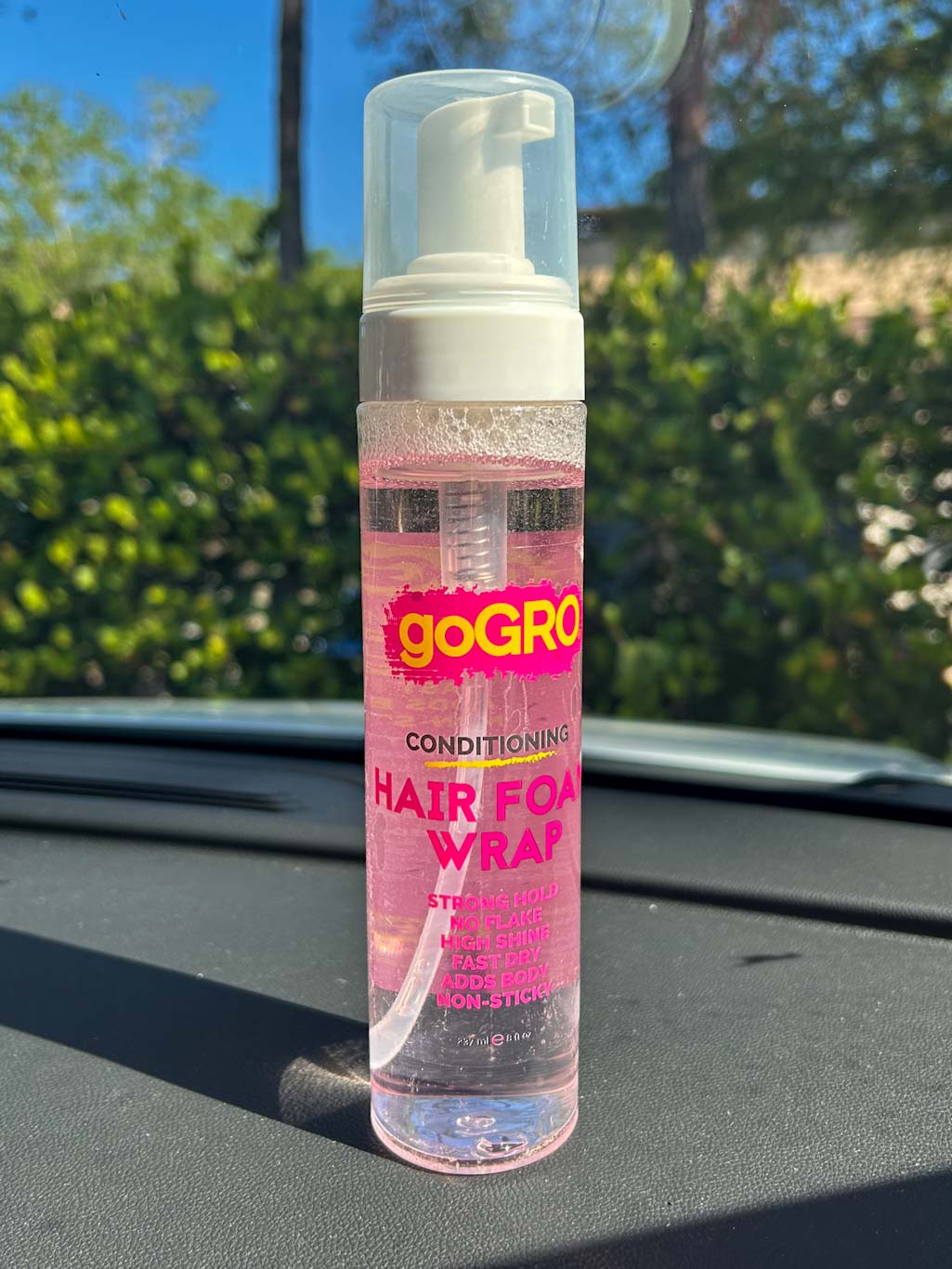 GoGro Hair Foam Wrap 8oz lightweight styling mousse for smooth curls-2