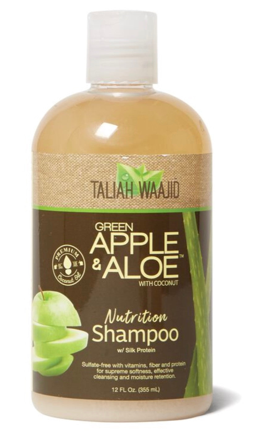 Green Apple Aloe Nutrition Shampoo 12oz, green apple shampoo, aloe vera shampoo, nourishing shampoo, moisturizing hair cleanser, scalp soothing shampoo, strengthening shampoo, hydrating shampoo, shampoo for all hair types, daily use shampoo, refreshing shampoo, shine enhancing shampoo, lightweight shampoo, fruit extract shampoo, aloe infused shampoo, professional hair care shampoo.