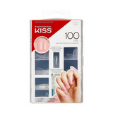 KISS 100 NAILS LONG LENGTH CLEAR COFFIN TIP