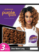 Outre Purple Pack Diva Wave Long Hair Extension - 3 Pack