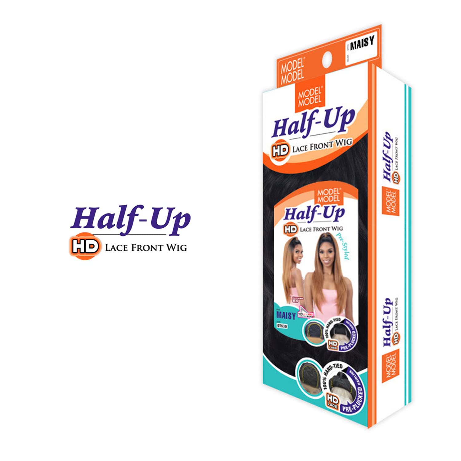 Half Up HD Lace Maisy Wig #1 Natural Looking Glueless Human Hair Style-2