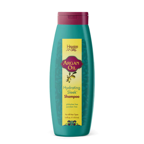 Hawaiian Silky Argan Oil Hydrating Sleek Shampoo 14oz, argan oil hydrating shampoo, Hawaiian Silky hair shampoo, moisturizing hair cleanser, sleek hair shampoo, hydrating shampoo for dry hair, nourishing hair treatment, shampoo for soft shiny hair, Hawaiian Silky 14oz shampoo, strengthening hair shampoo, gentle cleansing shampoo, hair repair shampoo, silky smooth hair shampoo, daily use moisturizing shampoo, frizz control hair shampoo, healthy hair shampoo