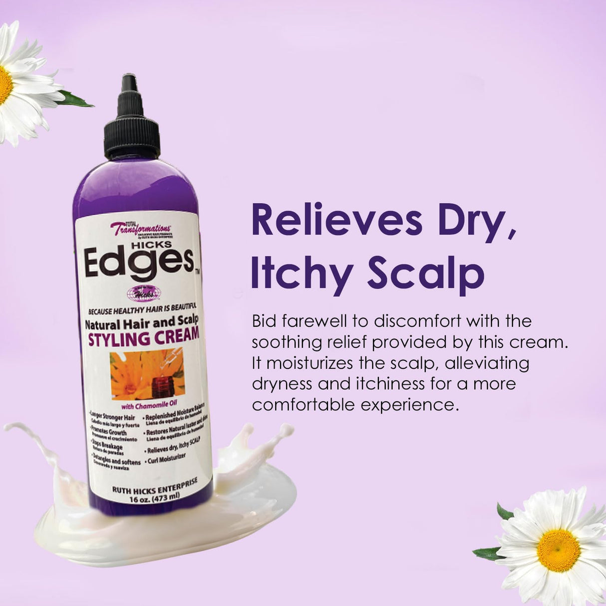 Hick Edges Styling Cream 16oz Extra Hold, Smoothing, Nourishing Formula-4