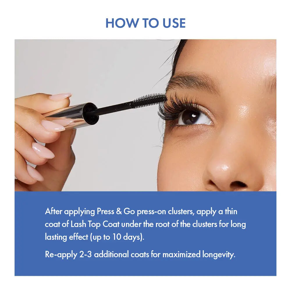 IEnvy Press & Go Waterproof Lash Top Coat Black Seal for Lash Clusters & False Eyelashes