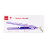 RED BY KISS Ceramic Styler Flat Iron 450°F High Heat & Smooth Glide