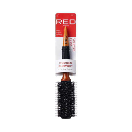 Red Wooden Blowout Round Brush