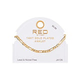 RED BY KISS Jewelry - 14K Gold Plated Anklet Anchor