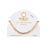 RED BY KISS Jewelry - 14K Gold Plated Anklet Anchor