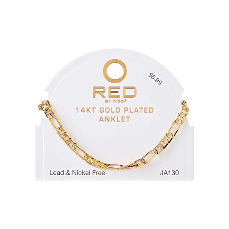 RED BY KISS Jewelry - 14K Gold Plated Anklet Anchor