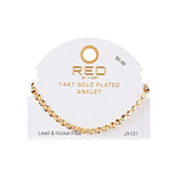 RED BY KISS Jewelry - 14K Gold Plated Anklet Anchor