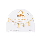 RED BY KISS Jewelry - 14K Gold Plated Anklet Anchor