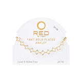 RED BY KISS Jewelry - 14K Gold Plated Anklet Anchor
