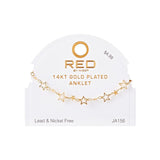 RED BY KISS Jewelry - 14K Gold Plated Anklet Anchor
