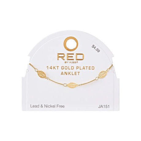 RED BY KISS Jewelry - 14K Gold Plated Anklet Anchor