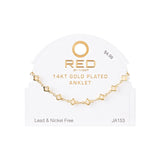 RED BY KISS Jewelry - 14K Gold Plated Anklet Anchor