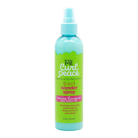 JFM Curl Peace 5-in-1 Wonder Spray 8oz Nourishing Detangling Styling Mist